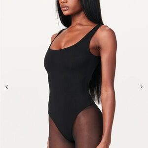 NWT Naked Wardrobe Ribbed Bodysuit Small TAUPE